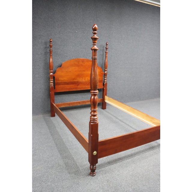 Traditional Pennsylvania House Cherry Poster Bed Full/Double For Sale - Image 3 of 9