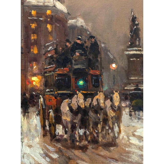 Edouard Cortes Place De Clichy in the Evening Oil For Sale - Image 4 of 10