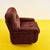 Vintage Chair in Burgundy Fabric For Sale - Image 4 of 7