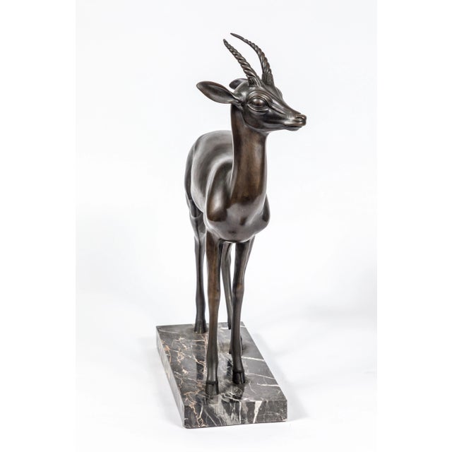 Cast Bronze Antelope, circa 1935 For Sale In Los Angeles - Image 6 of 7