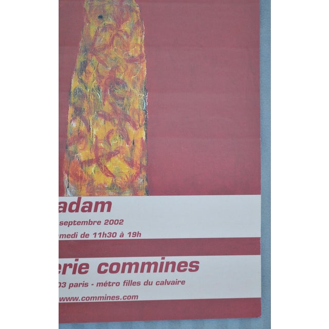 2002 Sabhan Adam Original Paris Galerie Commines Exhibition Poster For Sale - Image 4 of 8