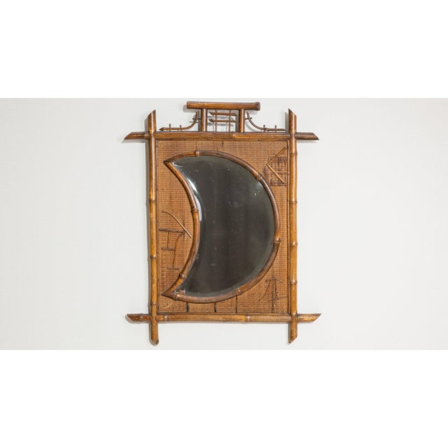 Early 20th Century Early 20th Century France Tan Wood Mirror For Sale - Image 5 of 10