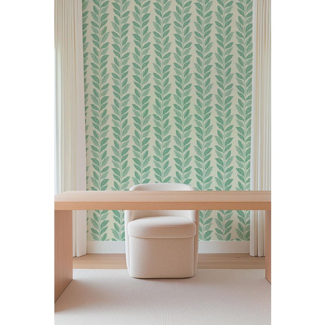 Bring a burst of joy to your walls with our Garden Leaf Stripe Wallpaper, a classic stripe reimagined with hand-painted...