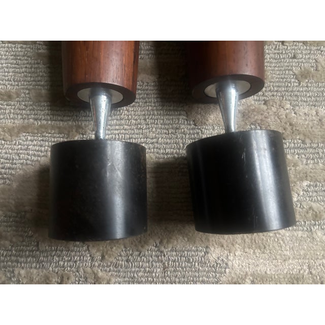Ronson Rosewood Varaflame Candlesticks, 1964--a Pair For Sale - Image 9 of 9