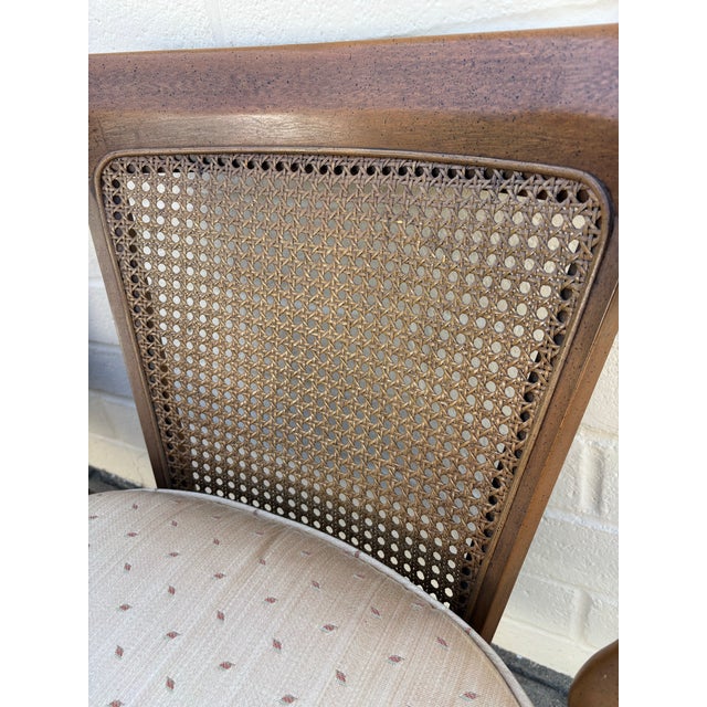 Stanley Furniture Vintage Pair of Stanley Furniture Company Cane Back Chairs For Sale - Image 4 of 9