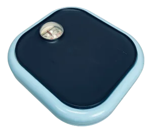 1970s Mid-Century Modern Terraillon Sky Blue Plastic Scale, Joe Colombo Style, France
