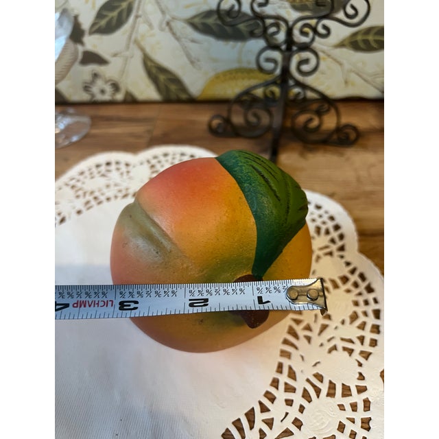 Ceramic Vintage Small Ceramic Peach, Artist Rendition For Sale - Image 7 of 7