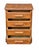 Late 19th Century Antique Victorian Oak Four Drawer Oak Wood File Cabinet With Pull Out Work Tab For Sale - Image 5 of 12
