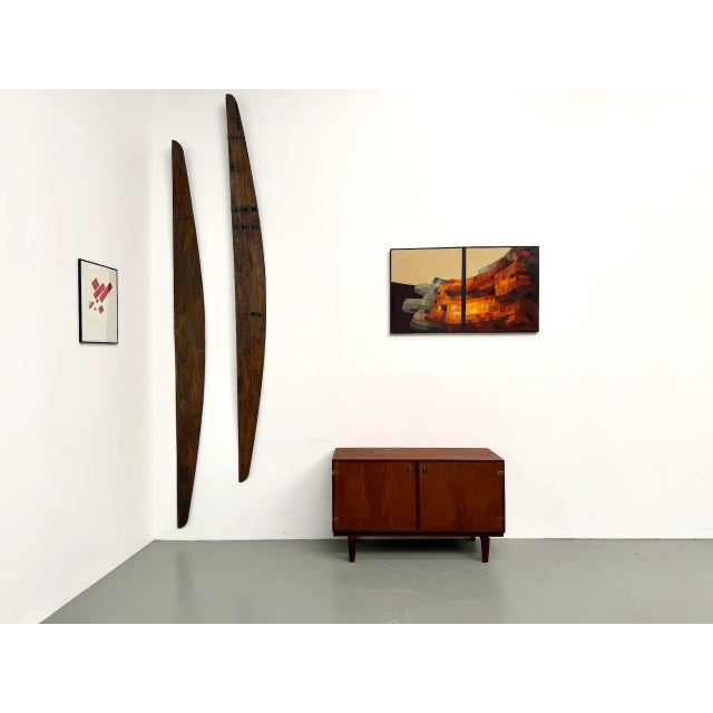 Bookcase Sideboard in Teak and Brass, 1960s For Sale - Image 4 of 18