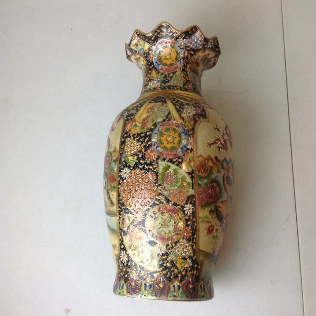 Hand Painted Royal Satsuma Vase Chairish