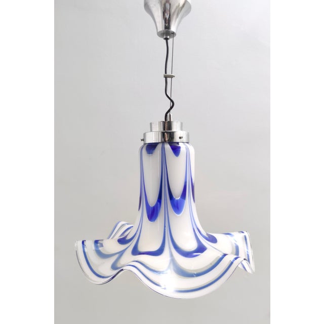 Vintage Italian Murano Glass Bell Pendant from Mazzega, 1970s For Sale - Image 16 of 16