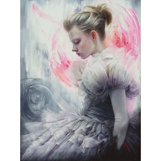 Nebula by Alexandra Manukyan | Oil on Linen, on aluminum gallery wrap, portrait of a young woman For Sale