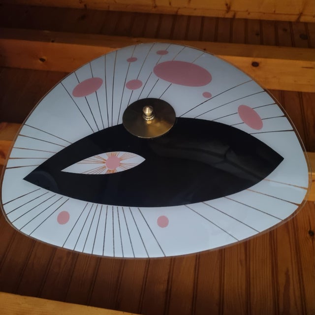 Black Opaline Pendant Light, 1960s For Sale - Image 8 of 14