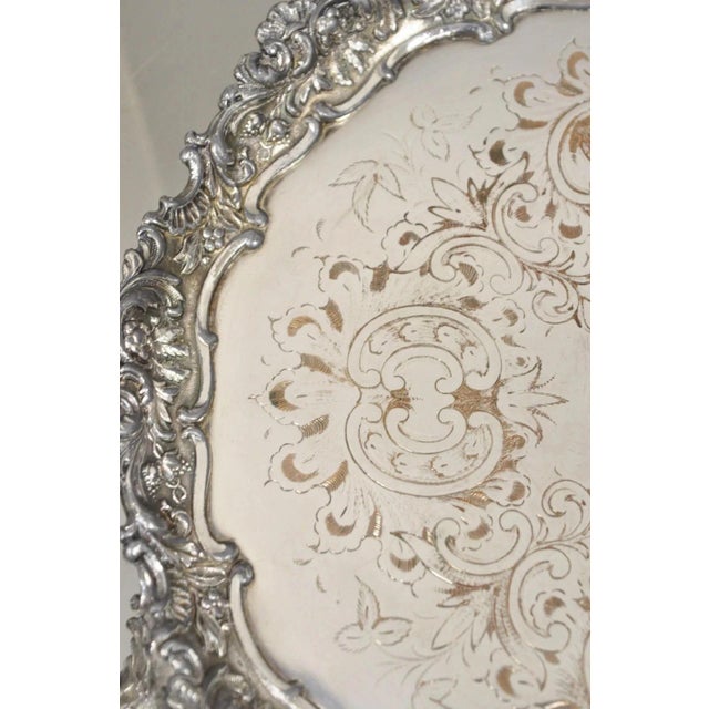 Antique Victorian Silver Plated 12" Round Award Platter Tray to Francis Biddle For Sale - Image 4 of 11