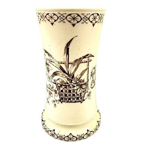 Bridgwood & Clarke Ironstone Aesthetic ‘Orchid’ Toothbrush Holder, Circa 1860 For Sale