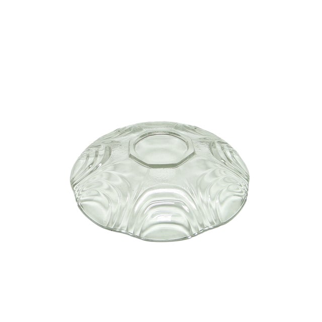 Art Deco Pressed Glass Bowl from Hortensja Glassworks, 1950s For Sale - Image 3 of 5