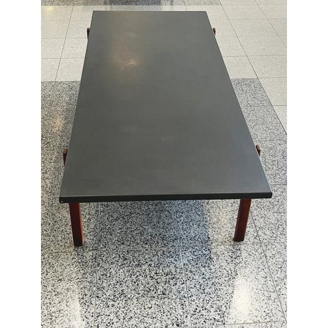 Wood Midcentury Slate Top Coffee Table by Jens Risom For Sale - Image 7 of 11
