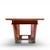 Mid 20th Century Maxime Old Art Deco French Cherrywood and Copper Dining Table For Sale - Image 5 of 6