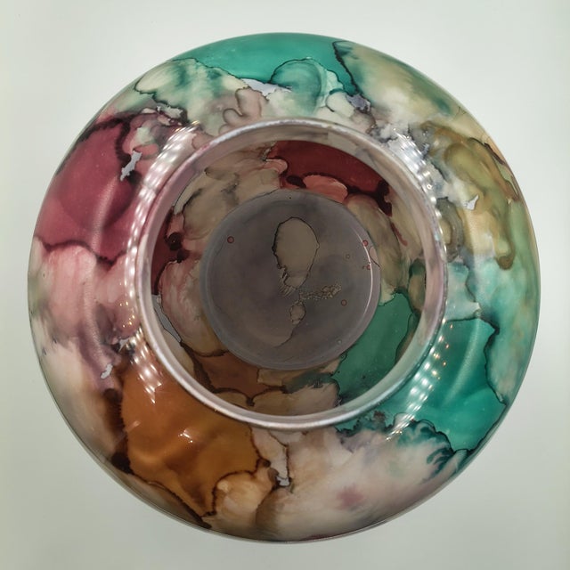 Glass Mid-Century Murano Glass "Watercolor" Baluster Vase 1960s For Sale - Image 7 of 9