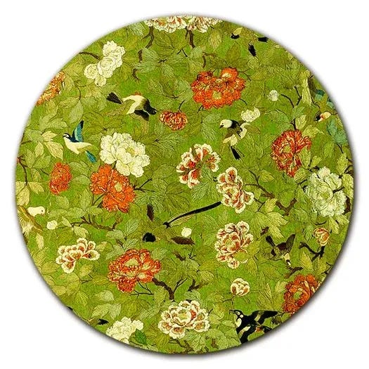 Italian Singapore Birds Placemat Green For Sale - Image 4 of 4