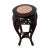Chinese Mid-Century Chinese Carved Rosewood Marble Top Plant Stand Table/ Pedestal For Sale - Image 3 of 11