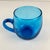 Cobalt Blue Bubbled Glass Punch Set in the style of Biot, 1970, Set of 10 For Sale - Image 13 of 14