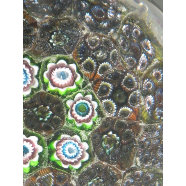 Paperweight Vintage Millefiori Art Glass Hand Made For Sale - Image 10 of 16