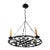 Antique Gothic Hand-Forged Wrought Iron Corona Four Light Chandelier For Sale
