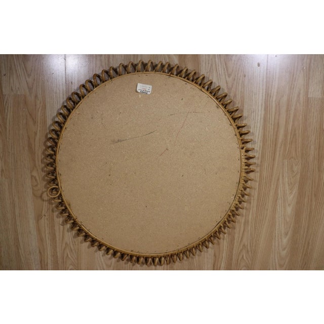 Large Italian Rattan Mirror by Franco Albini, 1960s For Sale - Image 9 of 11