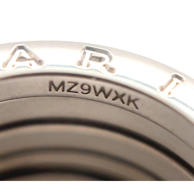 Silver Mid 20th Century Bvlgari B.zero1 Four-Band Ring in 18k White Gold w/Cert Size 6.5 / EU 54 For Sale - Image 8 of 8