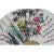 This is a Chinese handmade fan shape paper painting with four seasons flower plant theme. Dimensions: open w64" x h34.5"...