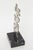 Metal Vintage Abstract Steel Cubist Sculpture on Black Veined Marble Base, 1990 For Sale - Image 7 of 12