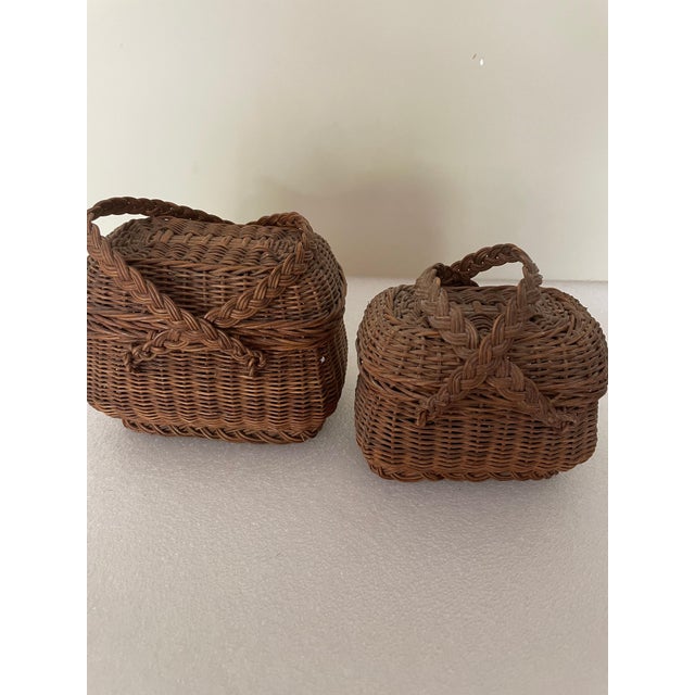 Miniature Baskets, 1890s, Set of 2 For Sale - Image 3 of 7