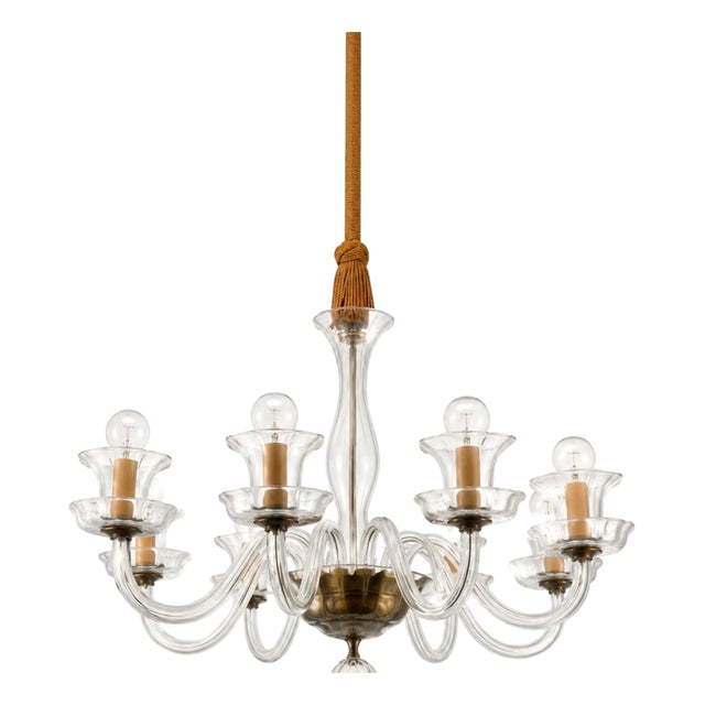 20th Century Italian Murano Glass Chandelier For Sale