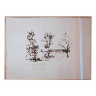Mexican Artist, Untitled, Charcoal Drawing For Sale