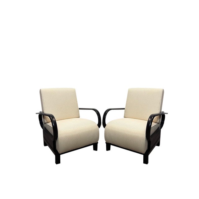 Set of Art Deco Lounge Chairs For Sale