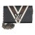 Black White V Monogram Canvas Twist Wallet on Chain For Sale