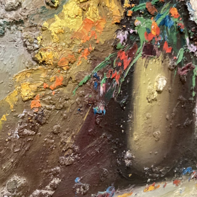 1960s 1960s Vintage Original Robert Helman Vibrant Color Still Life Oil Painting Signed, Framed For Sale - Image 5 of 12