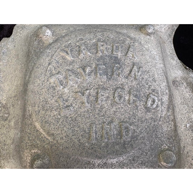 Vintage Varda Tavern Advertising Cast Aluminum Ashtray With Billiards Scene – Lyford, Indiana For Sale - Image 10 of 10