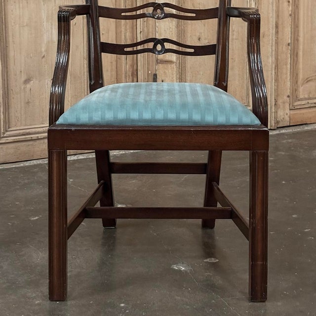 Set of 10 Edwardian Mahogany Dining Chairs Includes 2 Armchairs For Sale - Image 12 of 18