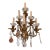 Pair of Preciosa-Lustry Czech Brass Six-Light Wall Sconces For Sale