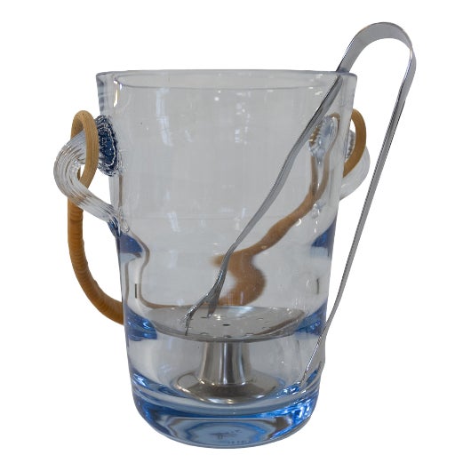 Danish Glass Ice Bucket by Per Lütken for Holmegaard, 1960s. For Sale