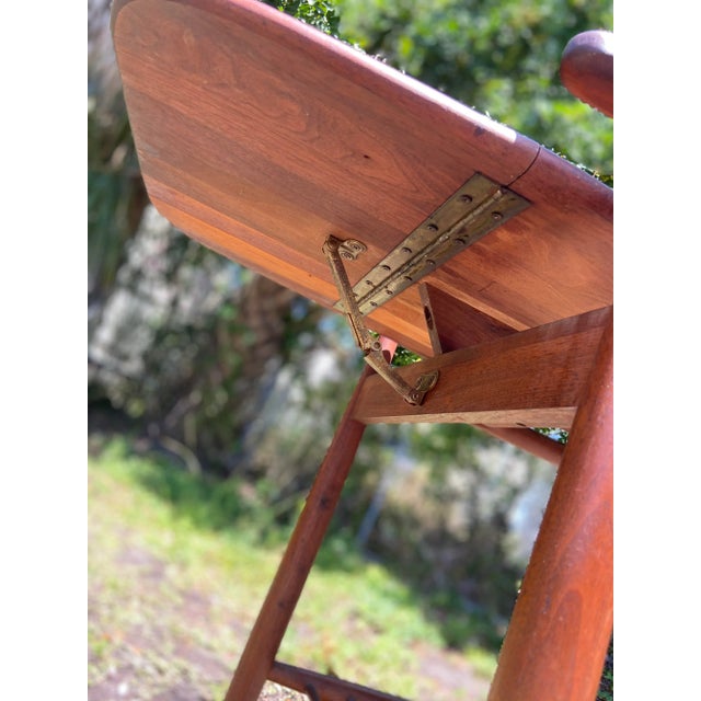 Mid Century Modern Drop-Leaf Rolling Dry Bar | in Style of Arthur Umanoff For Sale - Image 12 of 12