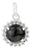 Antique Finish Black Star & Zircon Pendant With Prong Setting For Sale