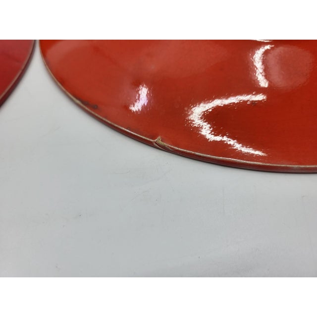 Orange Red Ceramic Set by Robert Picault for Vallauris, France, 1950, Set of 4 For Sale - Image 8 of 18