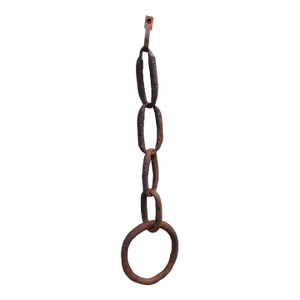 Antique Rusty Forge Iron Mooring Chain Garden Wall Decor