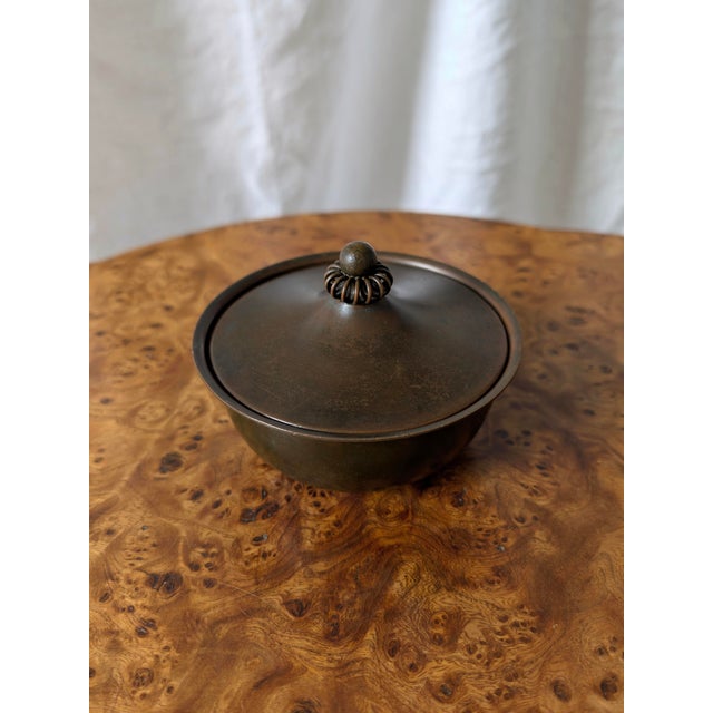 Mid-Century Modern Art Deco Bronze Pot by Just Andersen, 1930s For Sale - Image 3 of 10