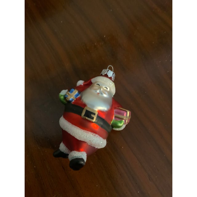 1990s 1990s Seasons of Cannon Falls Glass Waving Santa Ornaments - Set of 3 For Sale - Image 5 of 9