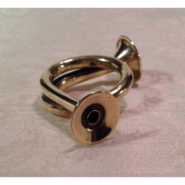 MidCentury Brass French Horn Napkin Rings Set of 4 Chairish