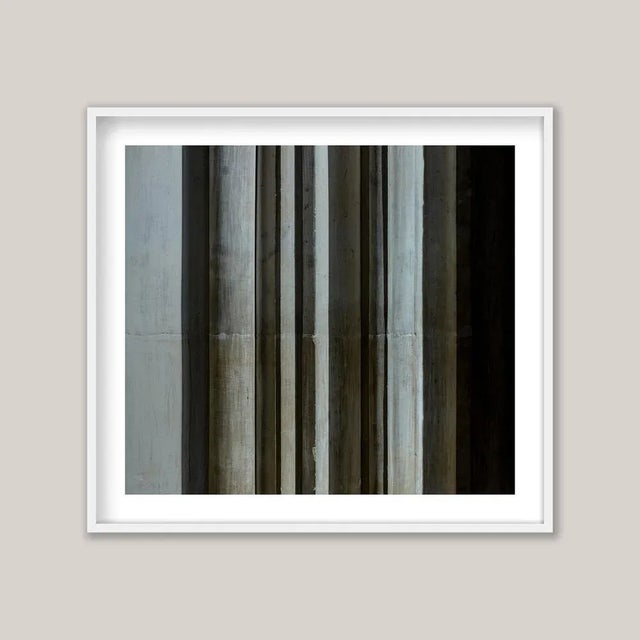 An abstract detail study of one of the many substantial stone pillars inside the Cathedral of the Holy Cross of Orléans...